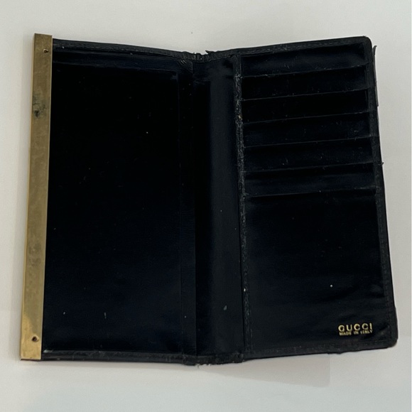 VINTAGE GUCCI BLACKCHECK BOOK & CARD HOLDER - Picture 8 of 14